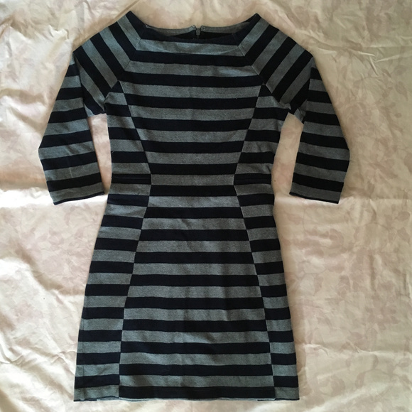 Gap - Navy/Grey Striped Dress - Picture 1 of 2